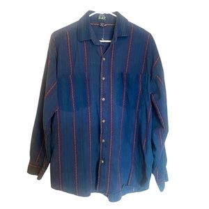 Vintage 90's Bristol Bay Button Down Long Sleeve Embroidered Shirt